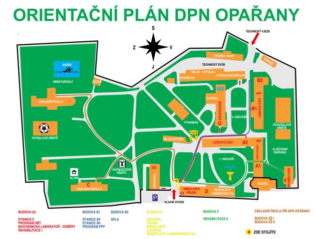 Mapa areálu