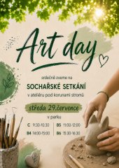 Leták s pozvánkou na akci Art day - Sochařské setkání