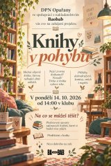 Plakát s pozvánkou na akci Knihy v pohybu
