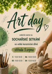 Leták s pozvánkou na akci Art day - sochařské setkání
